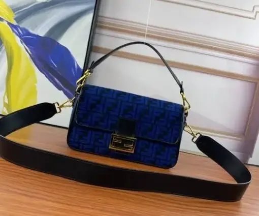 Fendi Baguette Bag Black Blue