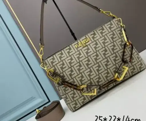 Fendi Bag Olive/ White