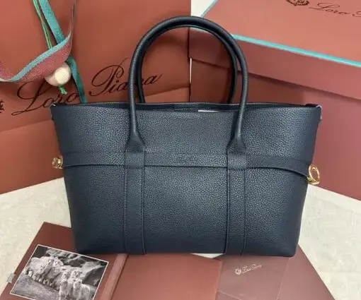Loro Piana Ghiera Shopper Bag in Black