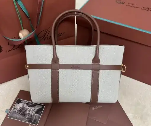 Loro Piana Ghiera Shopper Bag in Grey