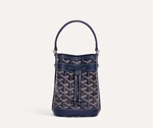 Goyard Petit Flot Mini Bucket Bag Navy Blue