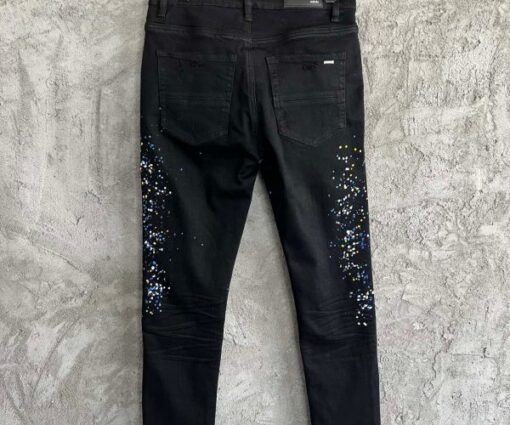 Alternative view of AMIRI Crystal Painter Jeans Black