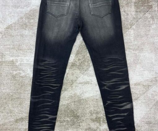 Alternative view of AMIRI Distressed Skinny Jeans Fade Black