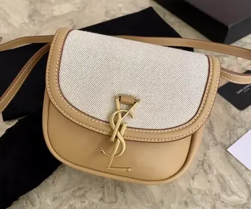 YSL Kaia Mini Bag Brown & White M1