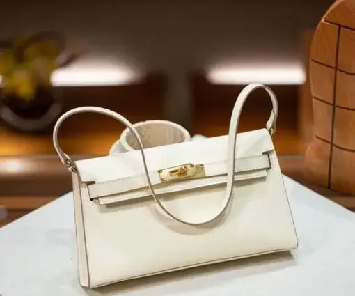 Hermes Kelly Elan Bag White