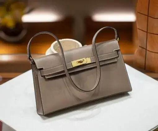Hermes Kelly Elan Bag Dark Brown