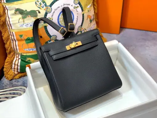 Hermes Kelly Ado Bag Black