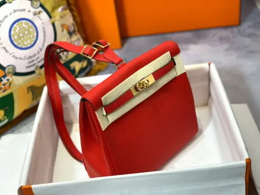 Hermes Kelly Ado Bag Red