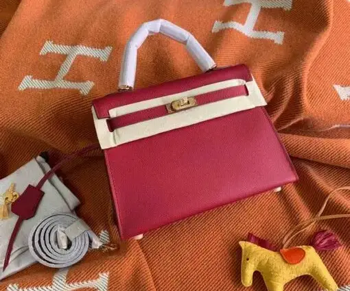 Hermes Kelly Epsom 25cm Bag Red