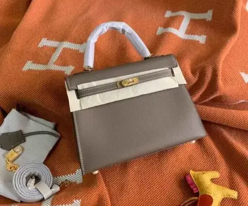 Hermes Kelly Epsom 25cm Bag Taupe