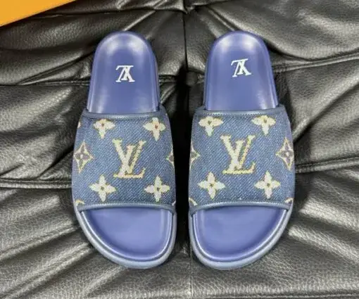 Alternative view of LV Slipper 6AM Flat Mule Navy Blue