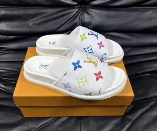 Alternative view of LV x Takashi Murakami Slipper 6AM Flat Mule White