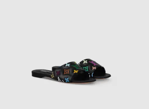 Alternative view of LV x TM 6AM Flat Mule Monogram Black