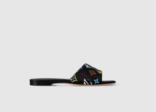 LV x TM 6AM Flat Mule Monogram Black