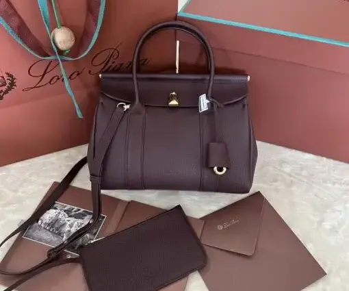 Loro Piana Loom Bag Maroon