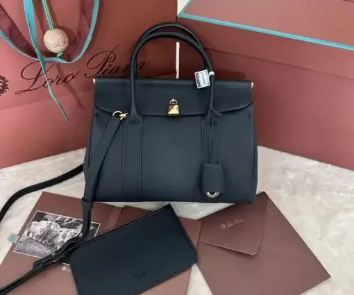 Loro Piana Loom Bag in Black