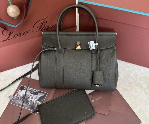 Loro Piana Loom Bag in Chocolate Brown