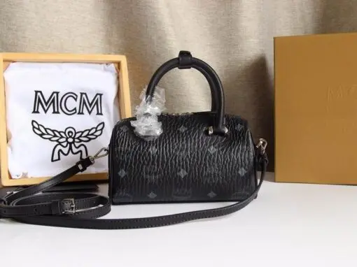 MCM Mini Boston Bag Black