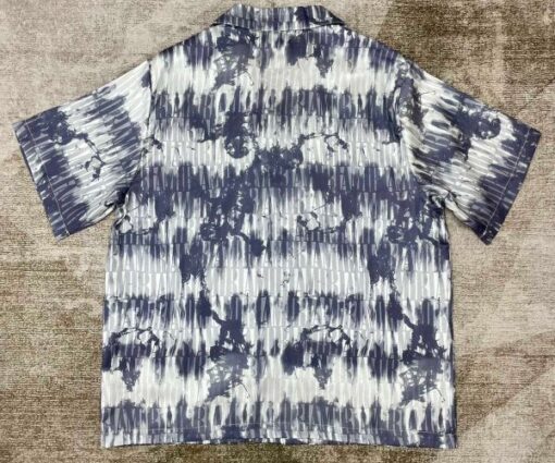 Alternative view of Amiri Tie Dye Bowling Shirt Blue