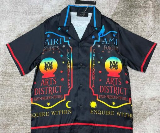 Amiri Fortune Bowling Shirt Black