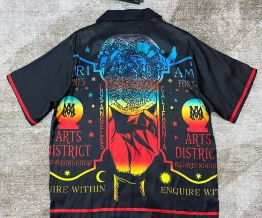 Alternative view of Amiri Fortune Bowling Shirt Black