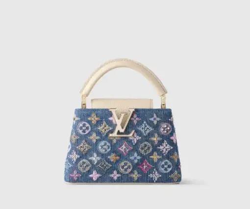 LV Capucines Mini Bag Denim Blue