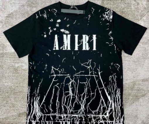 Amiri Slit Letter Printed T-shirt Black