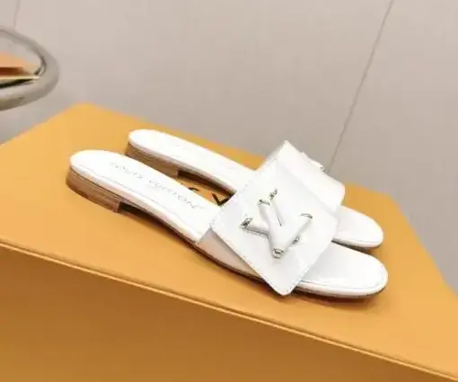 LV Slipper Sandal White