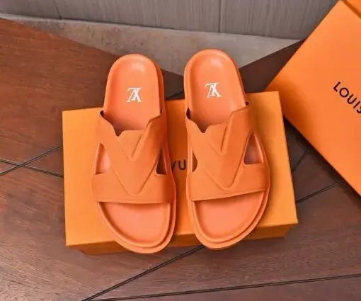 LV Leather Sandal Orange