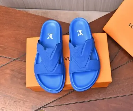 LV Leather Sandal Blue