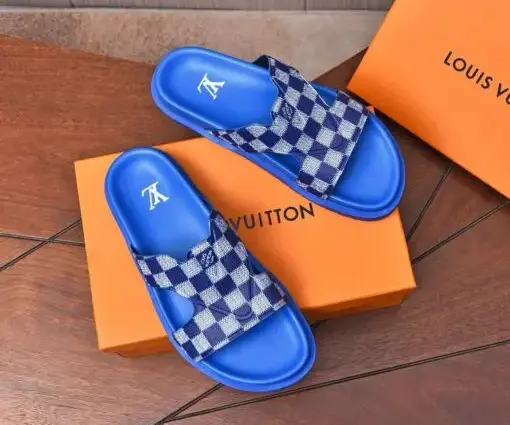 Alternative view of LV Leather Sandal Blue/White
