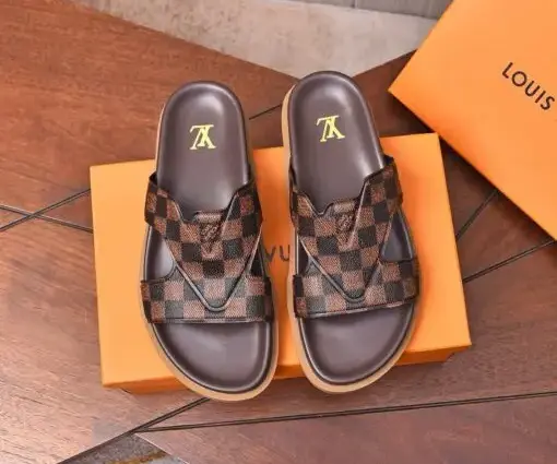 LV Leather Sandal Brown