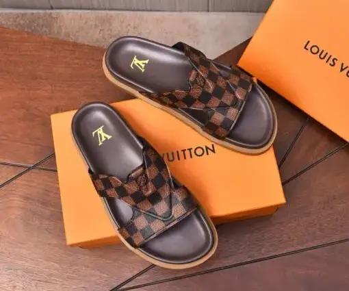 Alternative view of LV Leather Sandal Brown