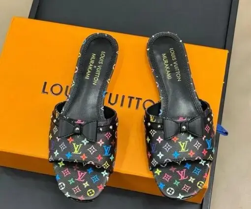 Alternative view of LV x TM 6AM Flat Mule Black