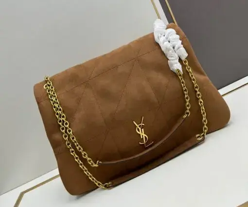 YSL Jamie Suede Shoulder Bag Brown