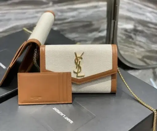 YSL Uptown Chain Bag White