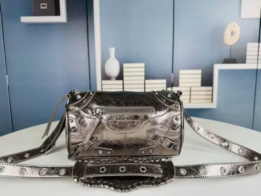 Balenciaga Cagole Bag Leather Grey