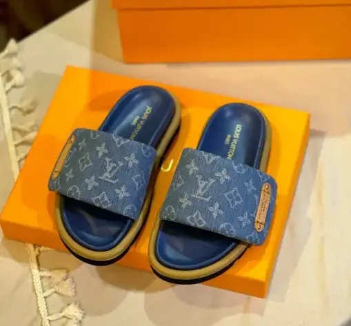 LV Slipper Blue