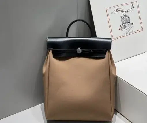 Hermes Herbag A Dos Zip Backpack Brown