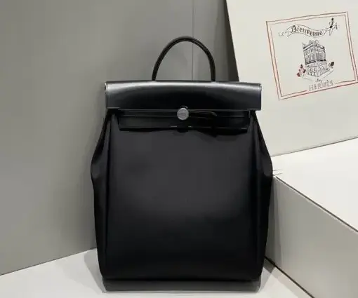 Hermes Herbag A Dos Zip Backpack Black