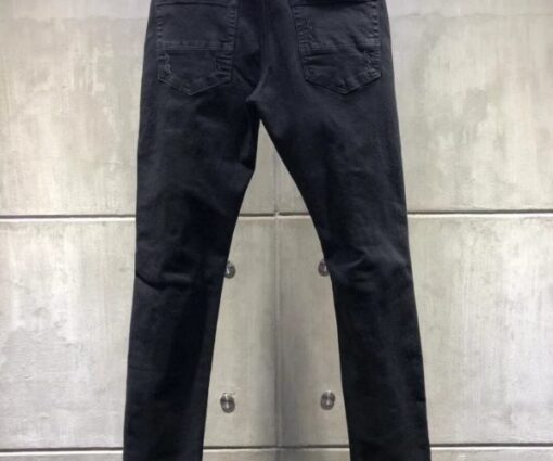 Alternative view of AMIRI Black MX1 Distressed Stretch-Denim Jeans With Leather Patches