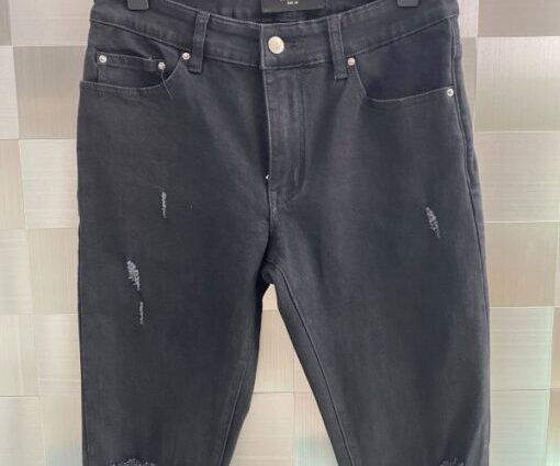 Amiri Distressed Skinny Jeans Black