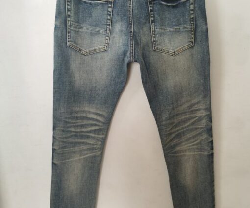 Alternative view of Amiri Varsity Applique Logo Skinny Jeans Antique Indigo Wash