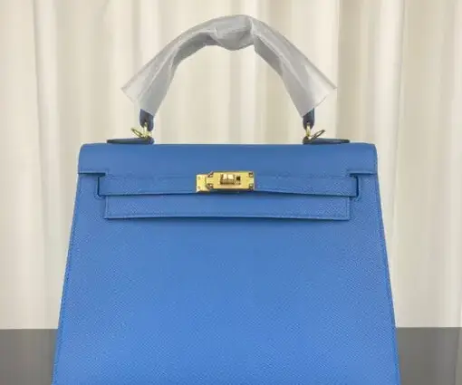 Hermes Kelly Bag Deep Lite Blue