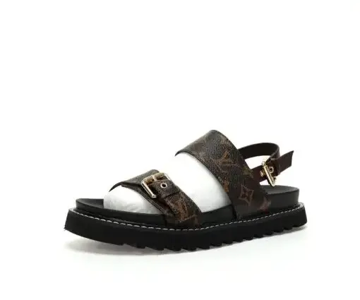 LV Monogram Paseo Flat Comfort Sandal Brown