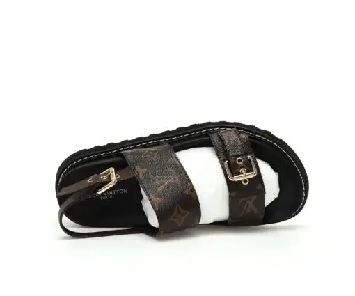 Alternative view of LV Monogram Paseo Flat Comfort Sandal Brown