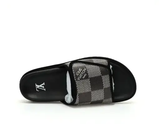 Alternative view of LV Monogram Paseo Flat Comfort Sandal Black Check