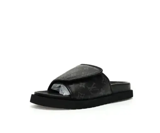LV Monogram Paseo Flat Comfort Sandal Black