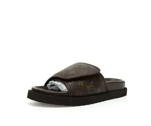 LV Monogram Paseo Flat Comfort Sandal Brown