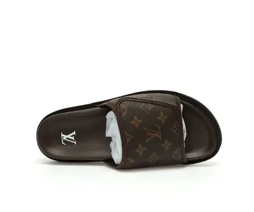 Alternative view of LV Monogram Paseo Flat Comfort Sandal Brown